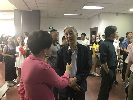 书协名誉主席张海接受媒体采访