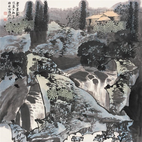 满维起《山水画作品》