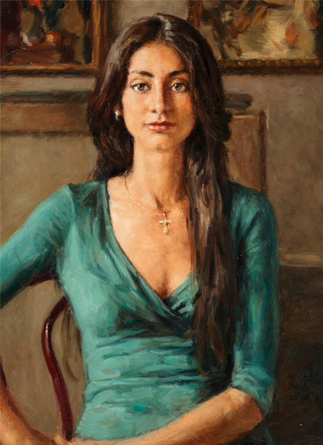 杨飞云油画《清澈目光》