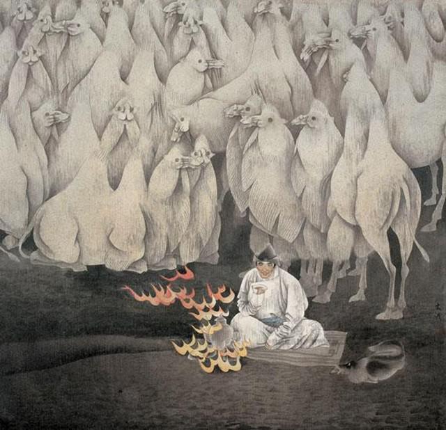 刘大为作品《晚炊》 刘大为作品《晚炊》
