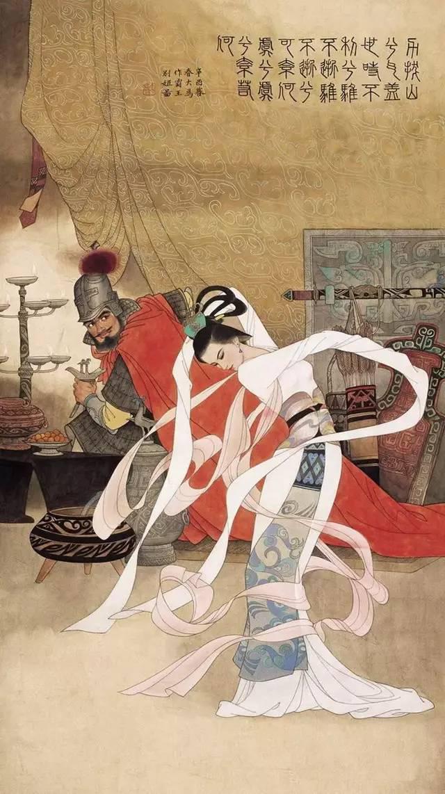 刘大为人物画作品《霸王别姬图》 刘大为人物画作品《霸王别姬图》