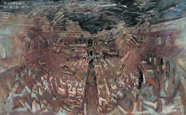画家许江 1998年作 世纪之弈·围城之二