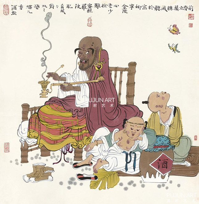 胡宁娜作品 观音 四屏