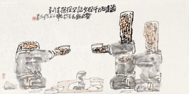 杨晓阳画家作品 2013年作-酒逢知己