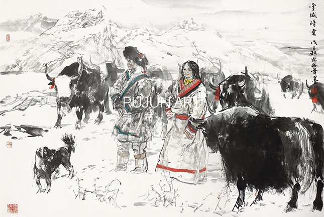 杜滋龄人物画2008年作 雪域晴云