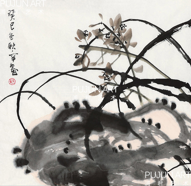 画家黄耿辛2013年作 兰草图