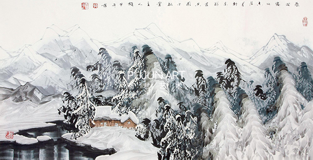 于志学冰雪画2014年作 春回塞北