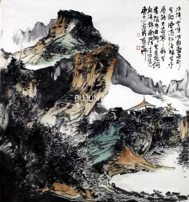曹新刚先生作品  水淡淡兮嵯峨村
