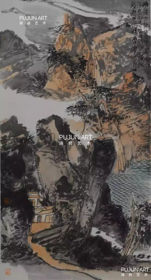 曹新刚先生作品  雨后空林生白烟
