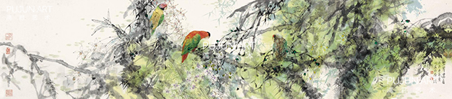 王明明花鸟作品 碧翠浓香