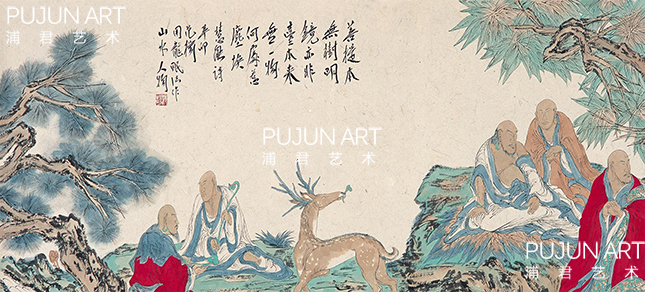 范扬作品 红衣罗汉