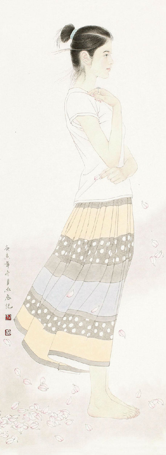 孙震生工笔人物画  人物