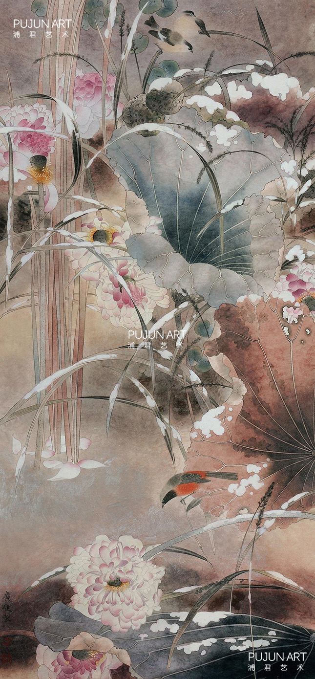 贾广健荷花作品欣赏