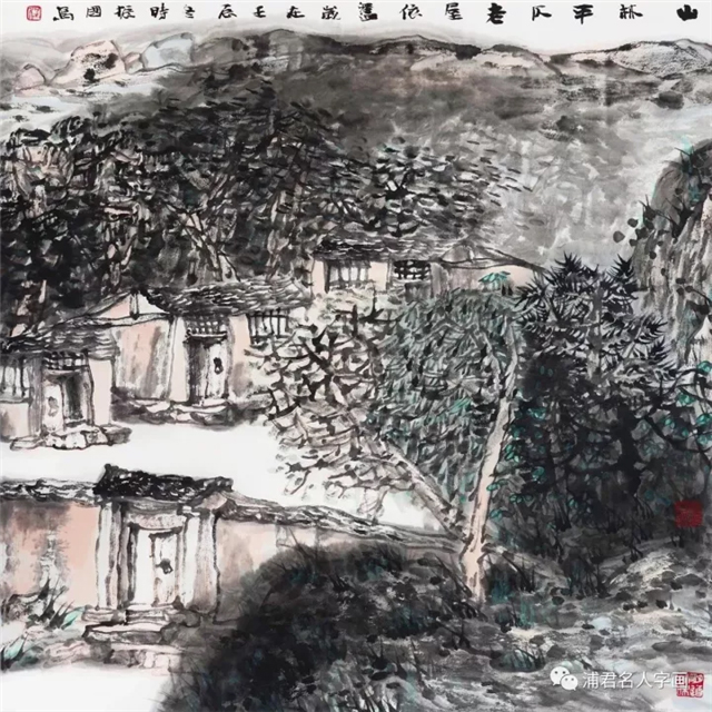 程振国山水画《山林平仄》68X68cm