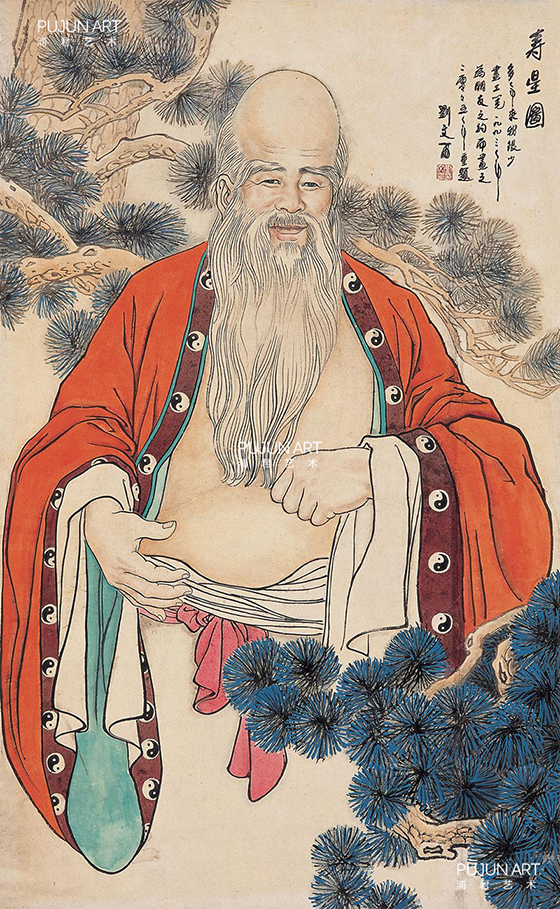 刘文西作品 寿星