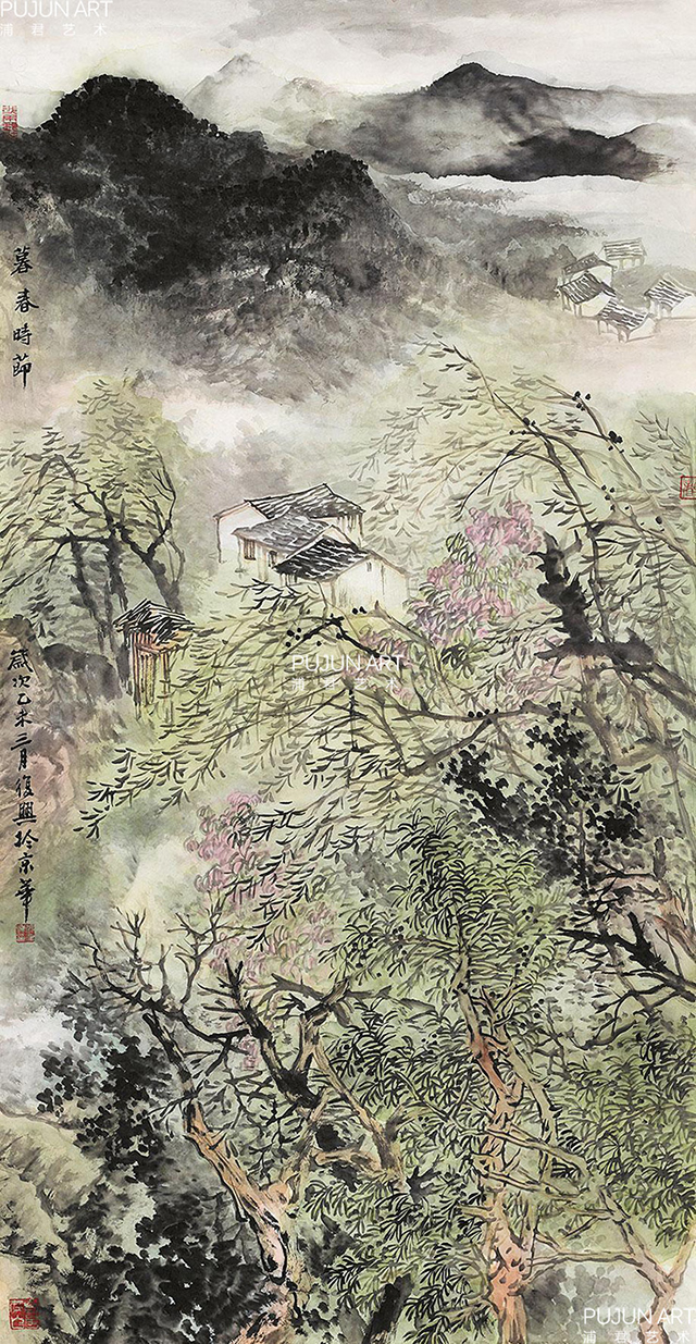 张复兴山水画《暮春时节》