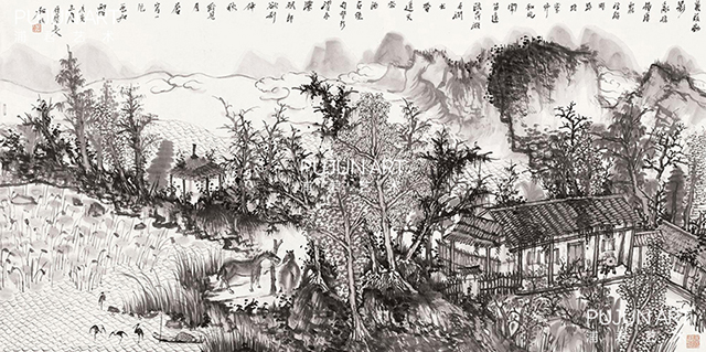 何加林山水画
