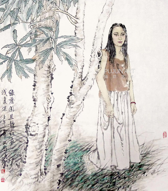 2002年作 绿茵闲且静 镜心 成交价： 1,350.00万.jpg