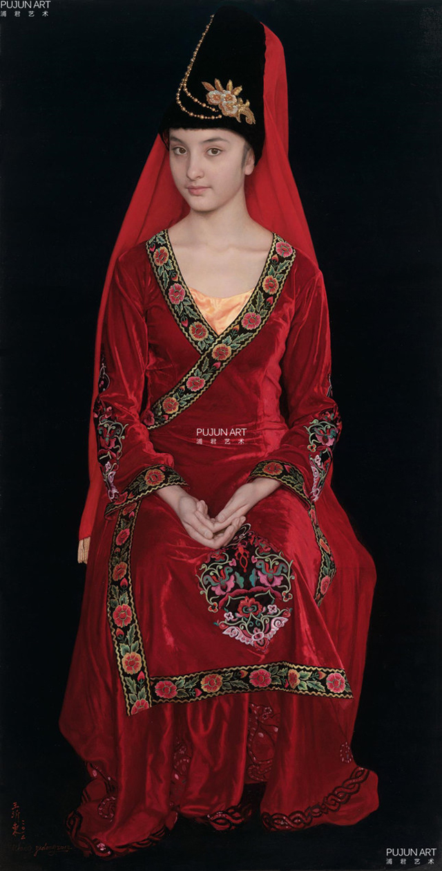 2012年作 盛装的维吾尔族姑娘.jpg