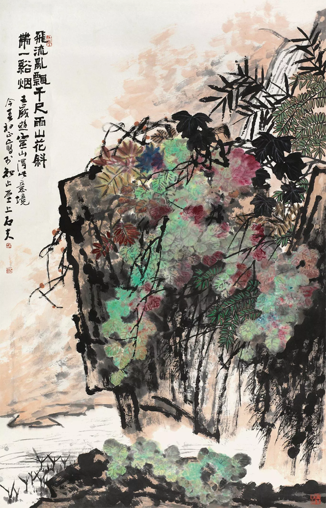 2012年作 山花斜带一溪烟 镜心 设色纸本2012-06-23RMB 　761,600.png