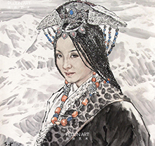 苗再新作品 雪域秀色